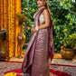 MAUVE LEHERIYA BANARASI SILK