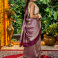 MAUVE LEHERIYA BANARASI SILK