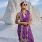 PARIZAD PURPLE ORGANZA SAREE WITH GOTTA PATTI WORK