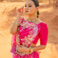 LEHERIYA RED & PINK SAREE