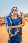 LEHERIYA ROYAL BLUE SAREE